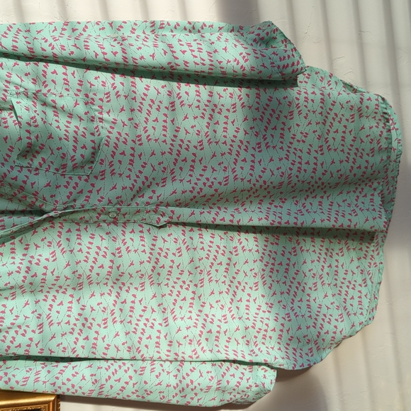 POMELO Pink Birds Print Top Size M. - Picture 5 of 12